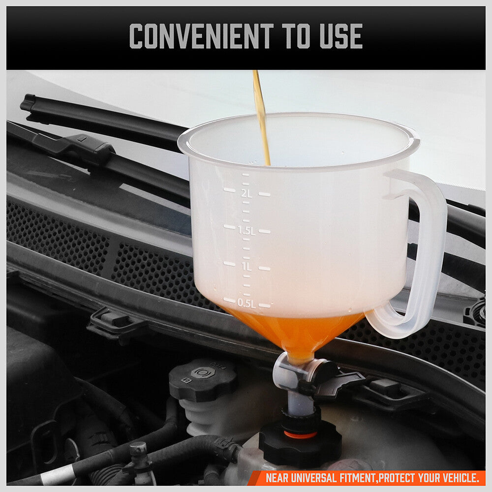 HORUSDY No-Spill Coolant Funnel Kit – Car Radiator Refill Tool