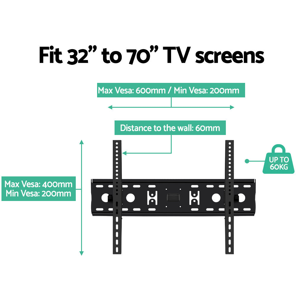 32–70" TV Wall Mount Bracket Slim Tilt Low Profile