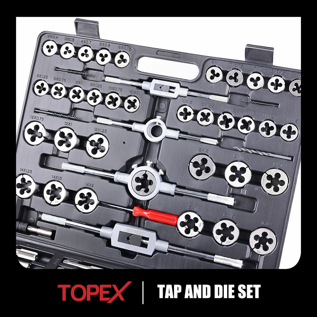 118pc Tap & Die Set – Metric Screw Thread Drill Kit M2-M18