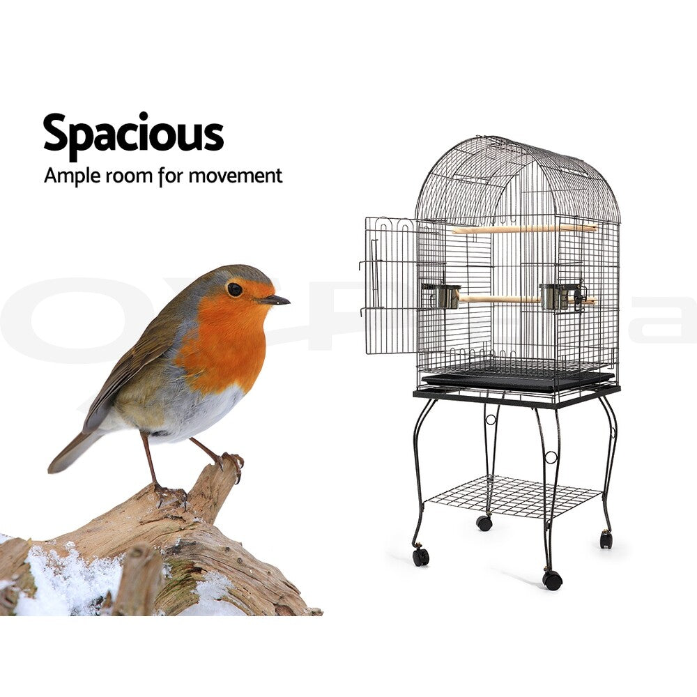 150cm Large Bird Cage Aviary Stand Castor Wheels