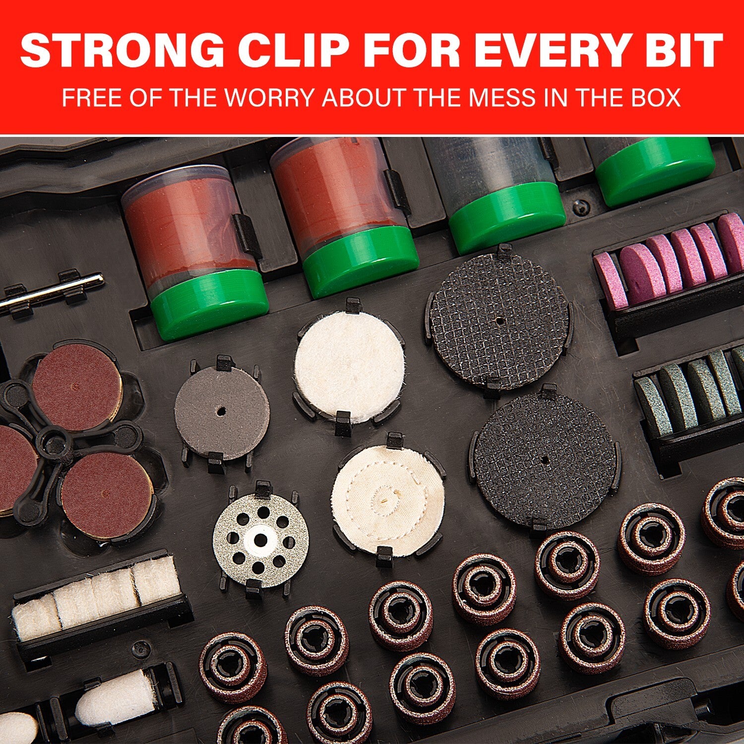 239pc Rotary Tool Kit – Grinding, Polishing & Craft Bits