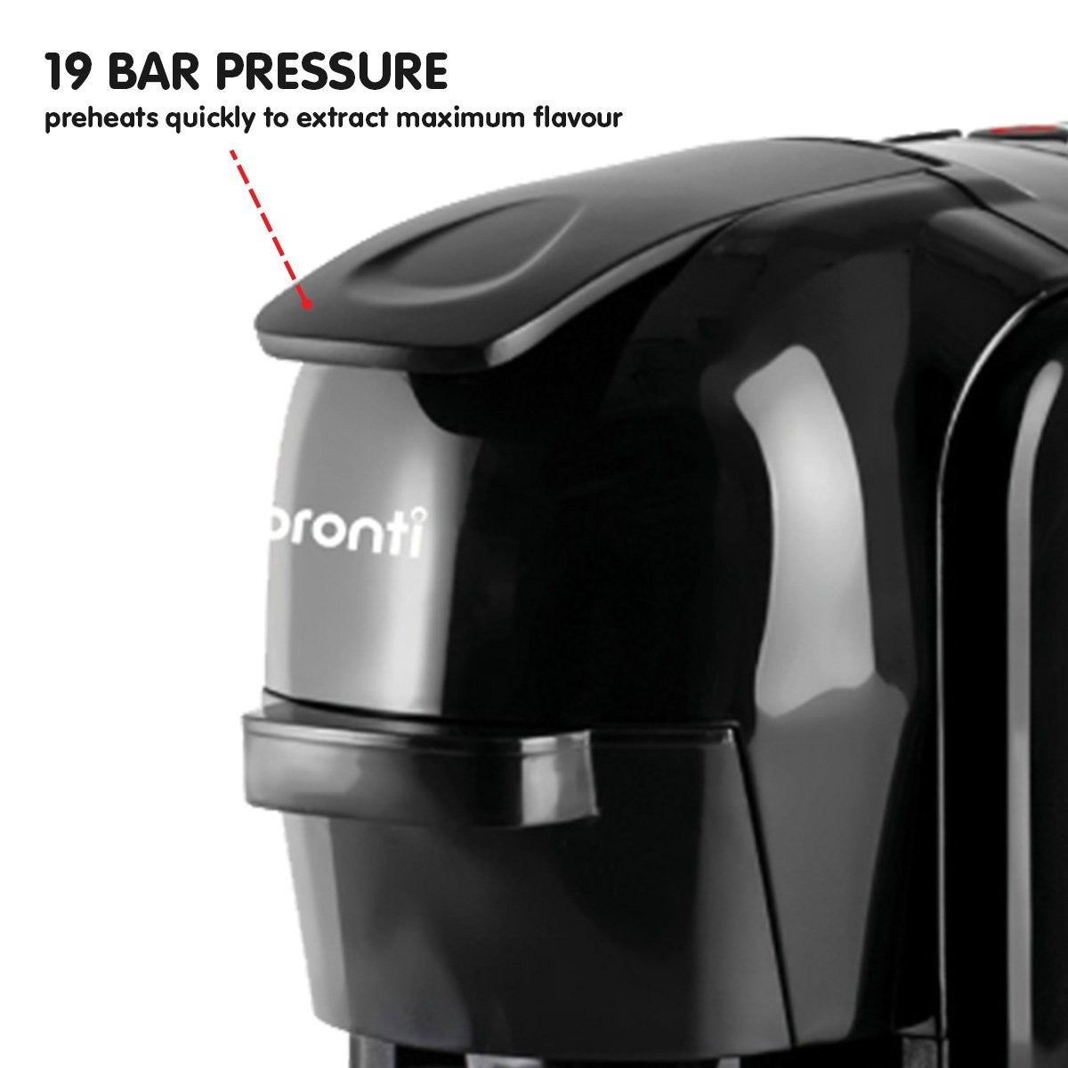 Pronti HomeMaid 3-in-1 Coffee Machine Compatible with Nespresso Pods