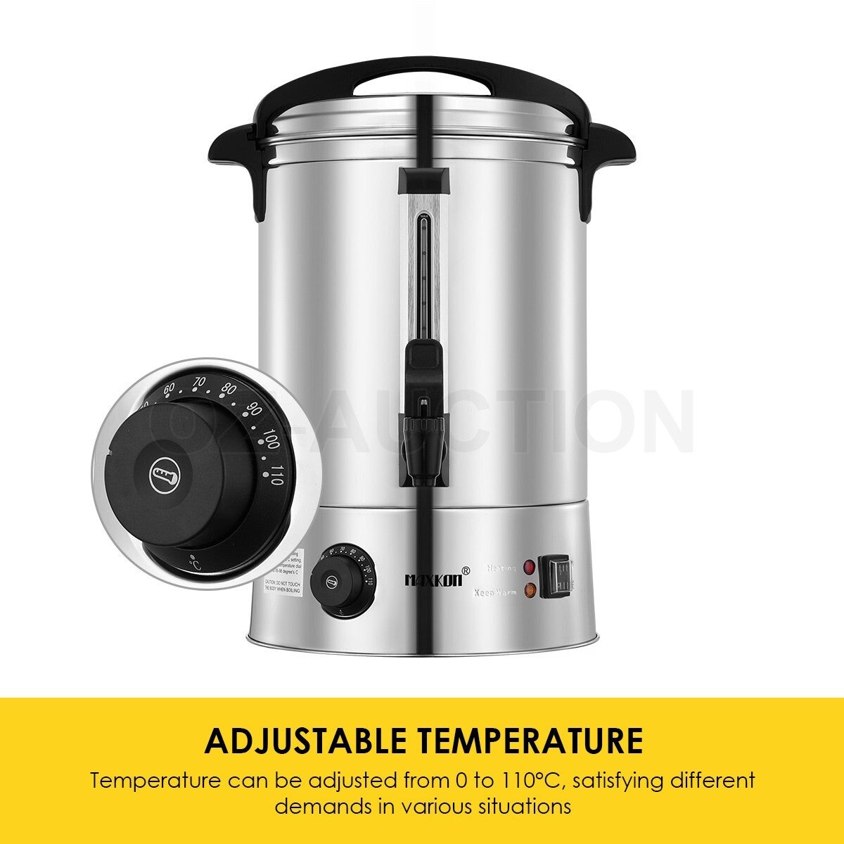 Maxkon 15L Hot Water Urn Instant Dispenser Boiler Dual Layer Stainless