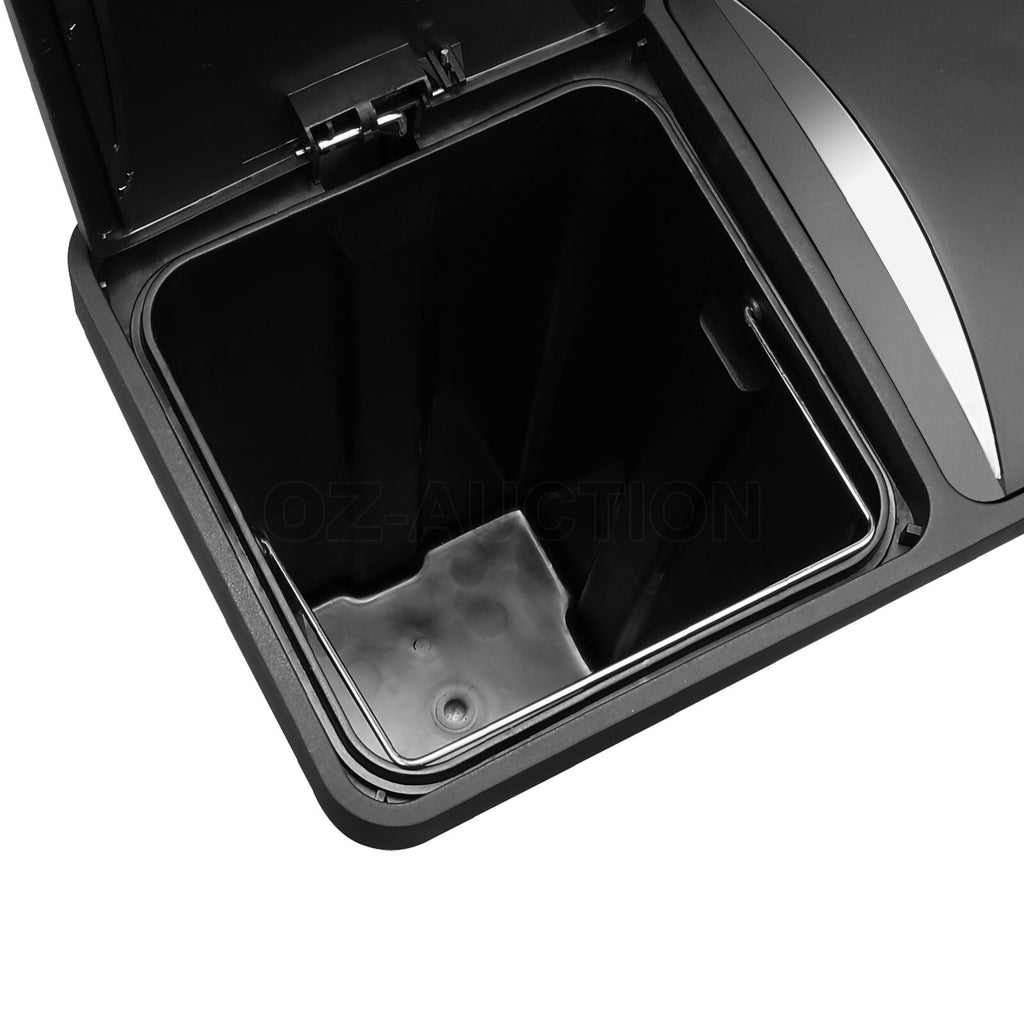 Maxkon 60L Stainless Steel Refuse Bin – Dual Pedal Kitchen Waste
