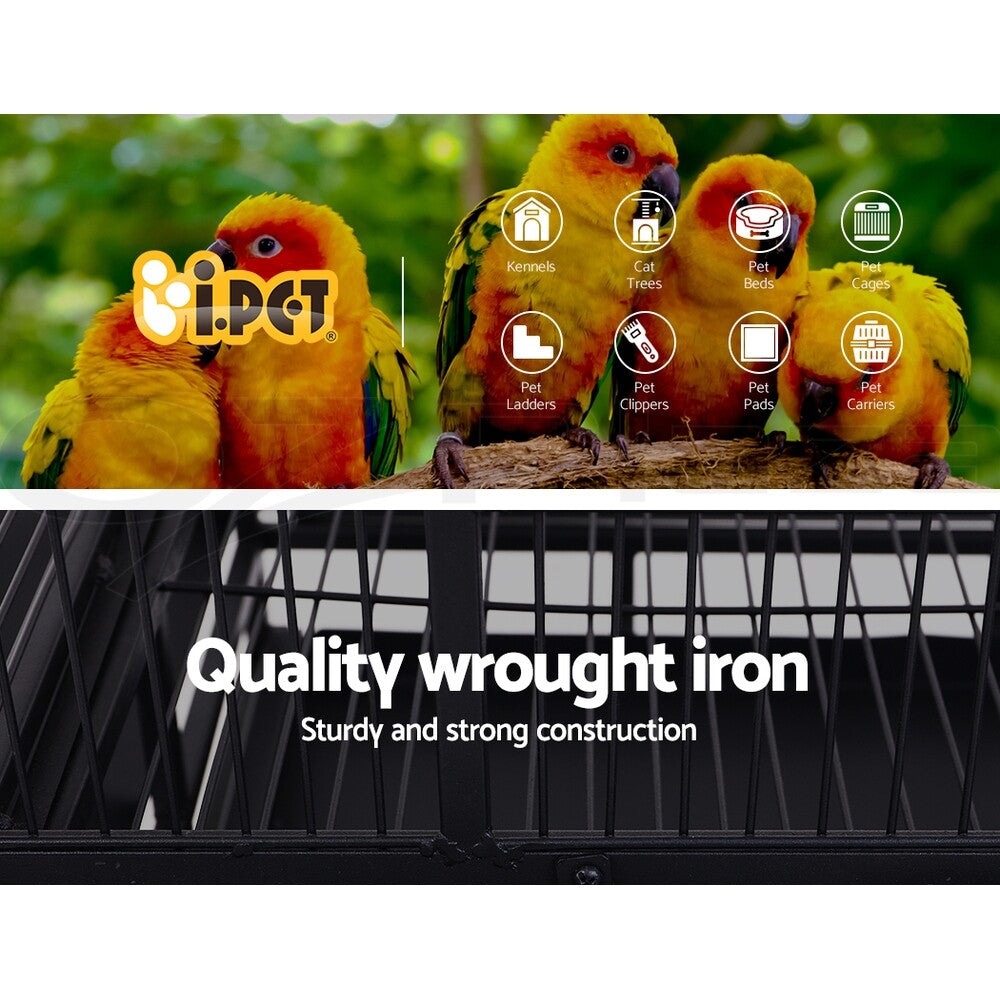 Large Bird Cage Aviary 173cm Travel Stand Budgie Parrot Toys