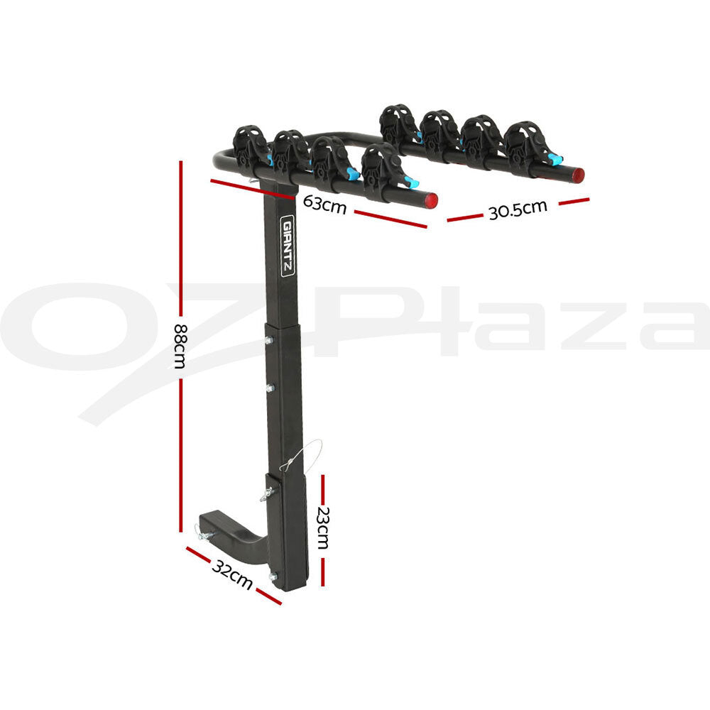 4-Bike Carrier Rack Car Rear Hitch 2" Towbar Foldable