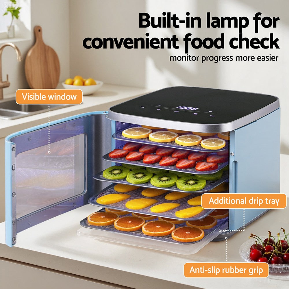 5 Tray Food Dehydrator Stainless Steel Fruit Jerky Dryer Mini