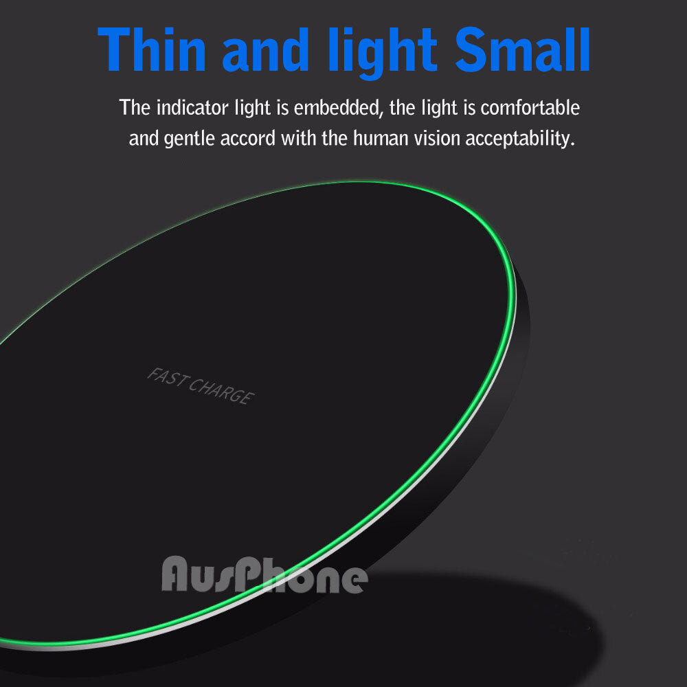 Fast Wireless Charger Pad iPhone 14–17 Samsung S24 S25