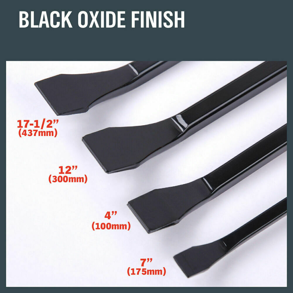 4PCS Pry Bar Set – HORUSDY Heavy Duty Steel Crowbars for Car/Mechanic