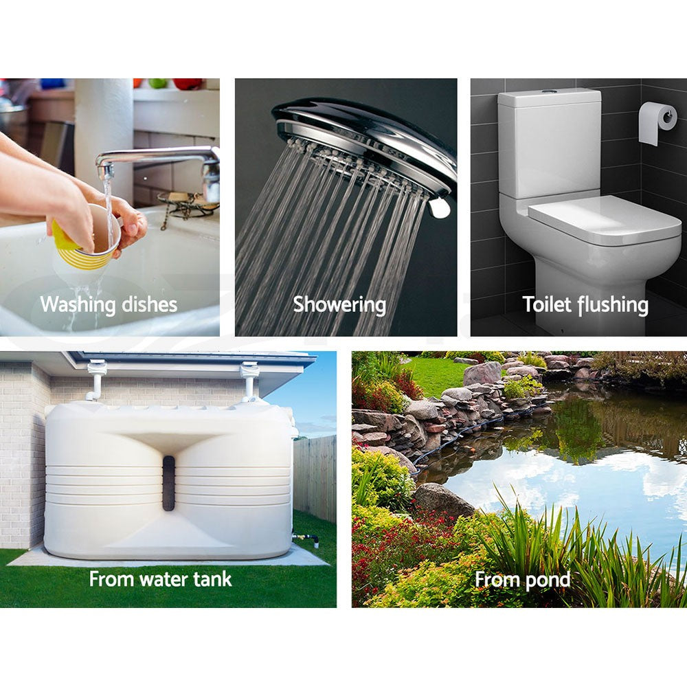 2500W Garden Water Pump High Pressure 6-Stage Tank Irrigation Yellow