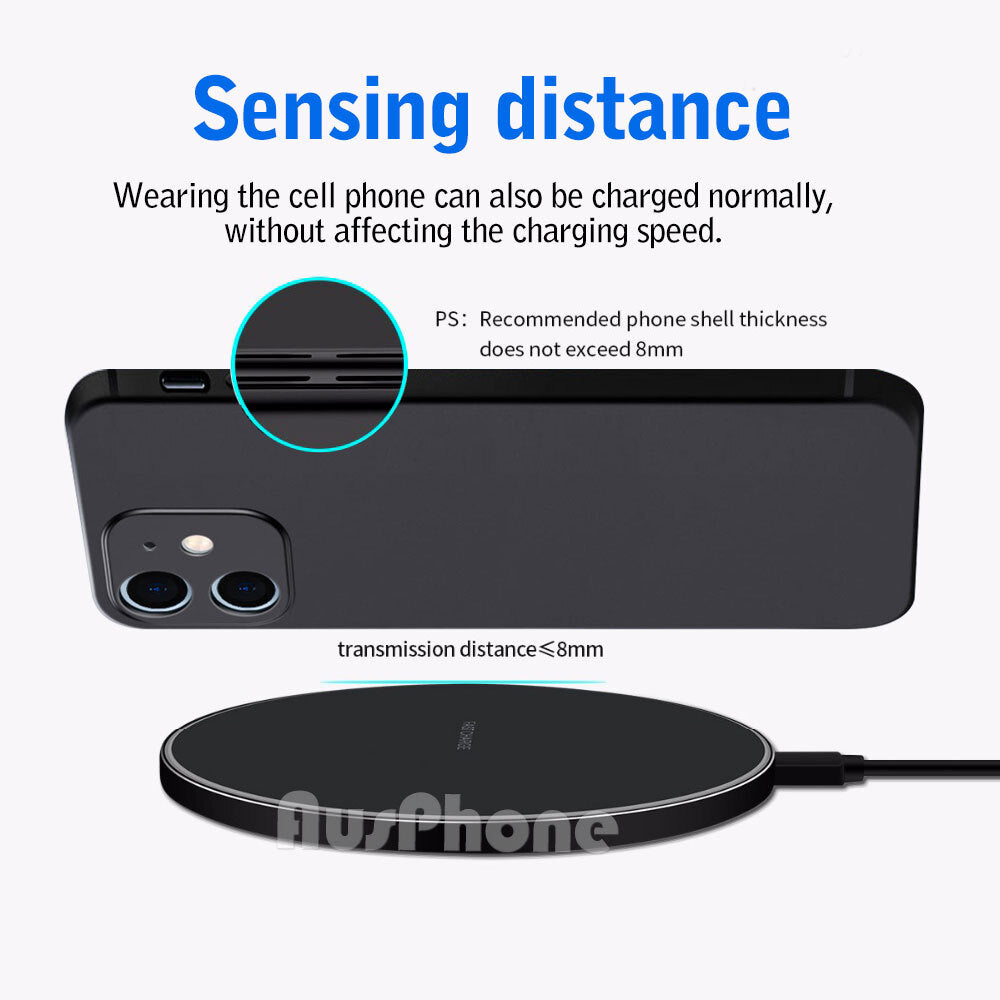 Fast Wireless Charger Pad iPhone 14–17 Samsung S24 S25