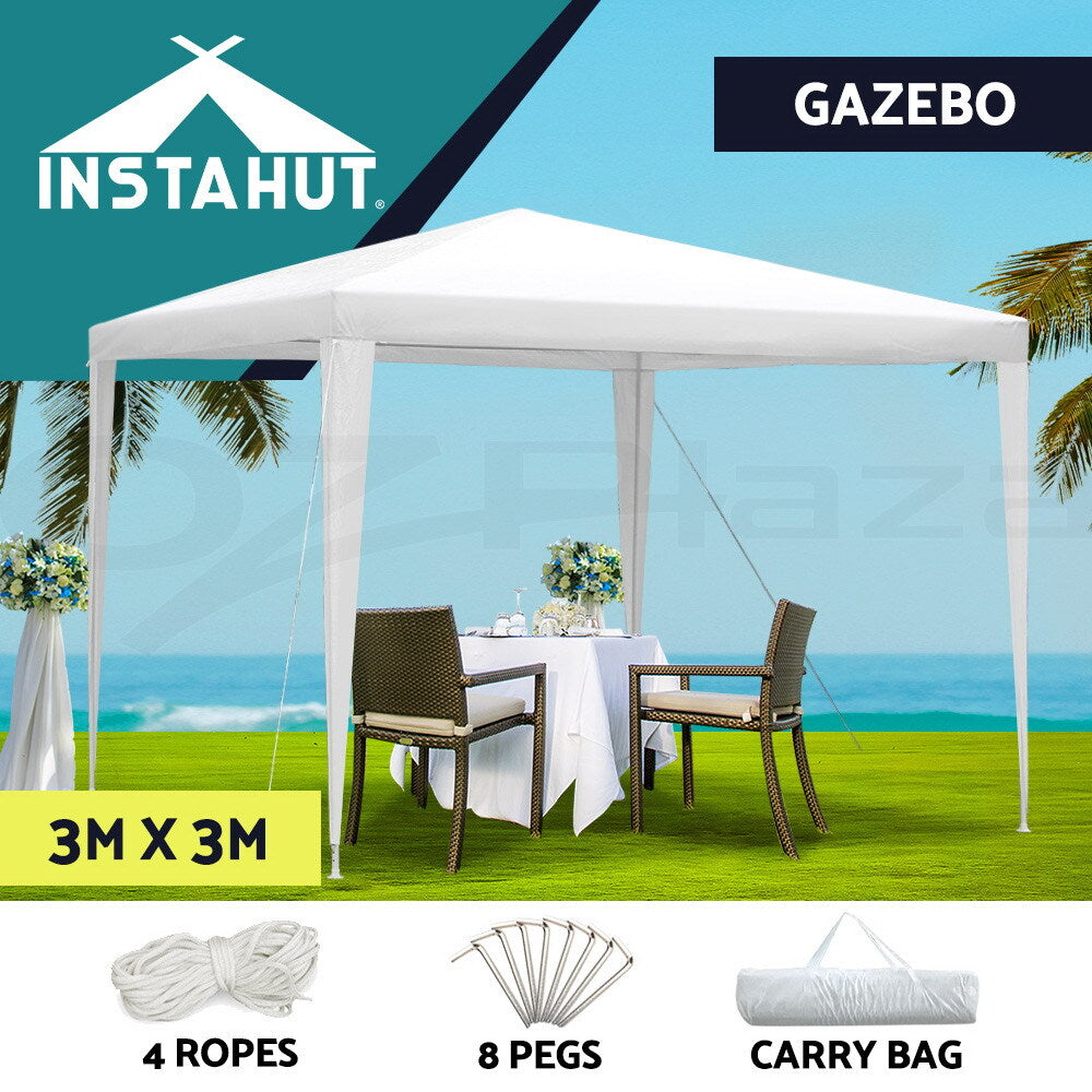 3x3 Gazebo Wedding Party Marquee Tent Outdoor Camping White