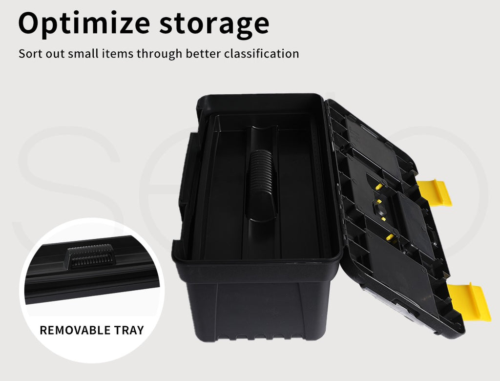 Traderight 3pc Tool Box Set – Lockable Portable Organizer