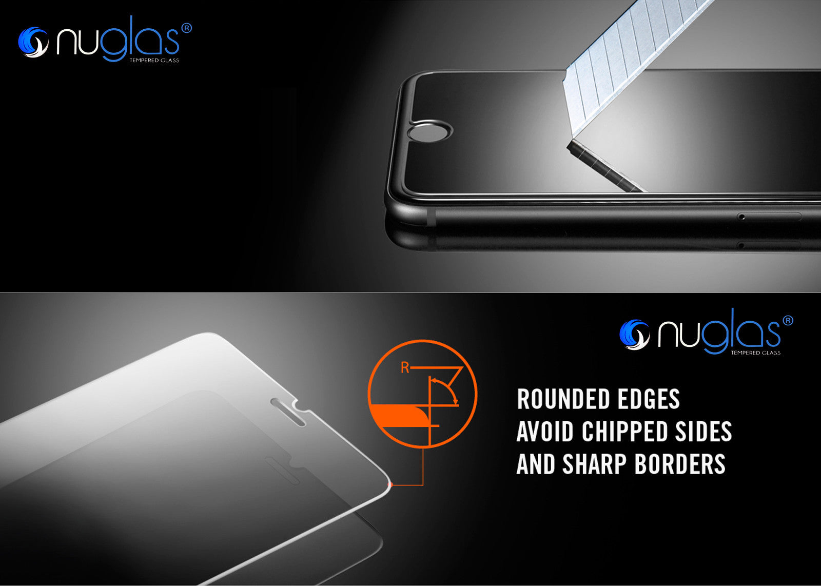 2x Tempered Glass Screen Protector for iPhone