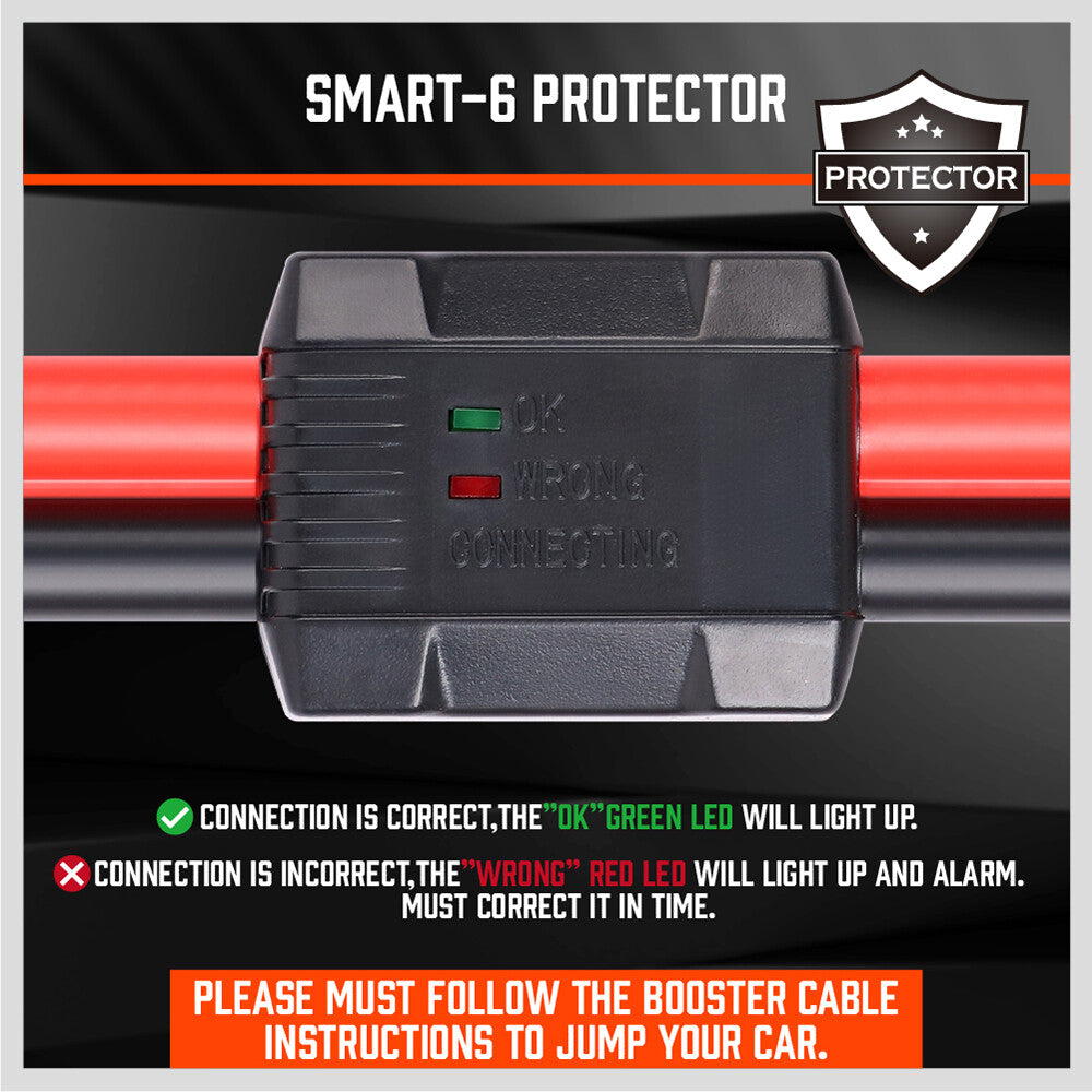 7.5M Booster Jumper Cables – 3000A Heavy Duty with Polarity Protection