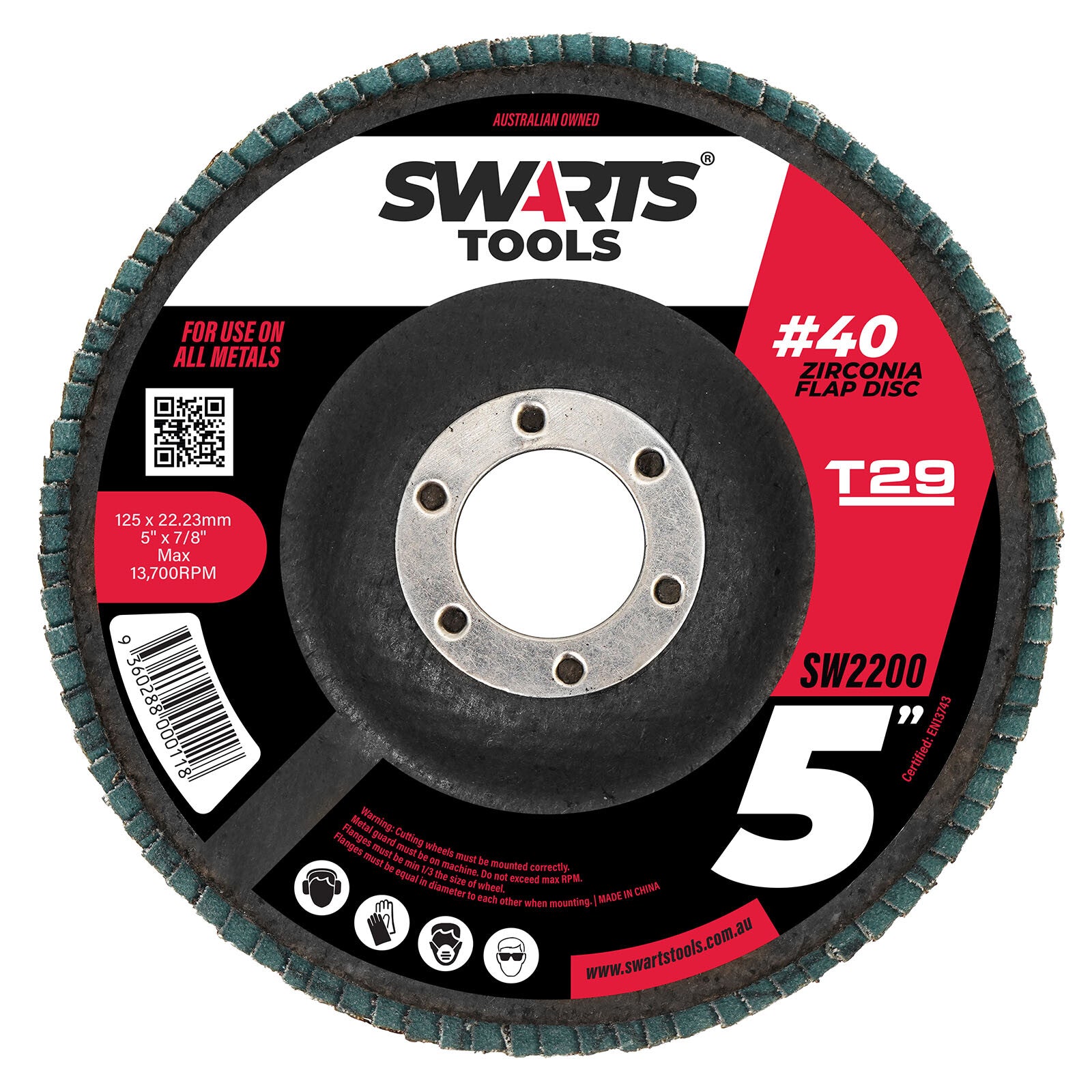 5" 125mm Zirconia Flap Disc – Grinder Sanding Disk for Metal