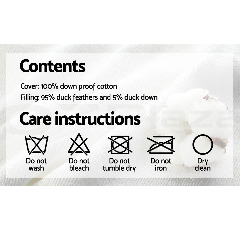 Giselle Duck Down Pillows – Twin Pack with Cotton Cover