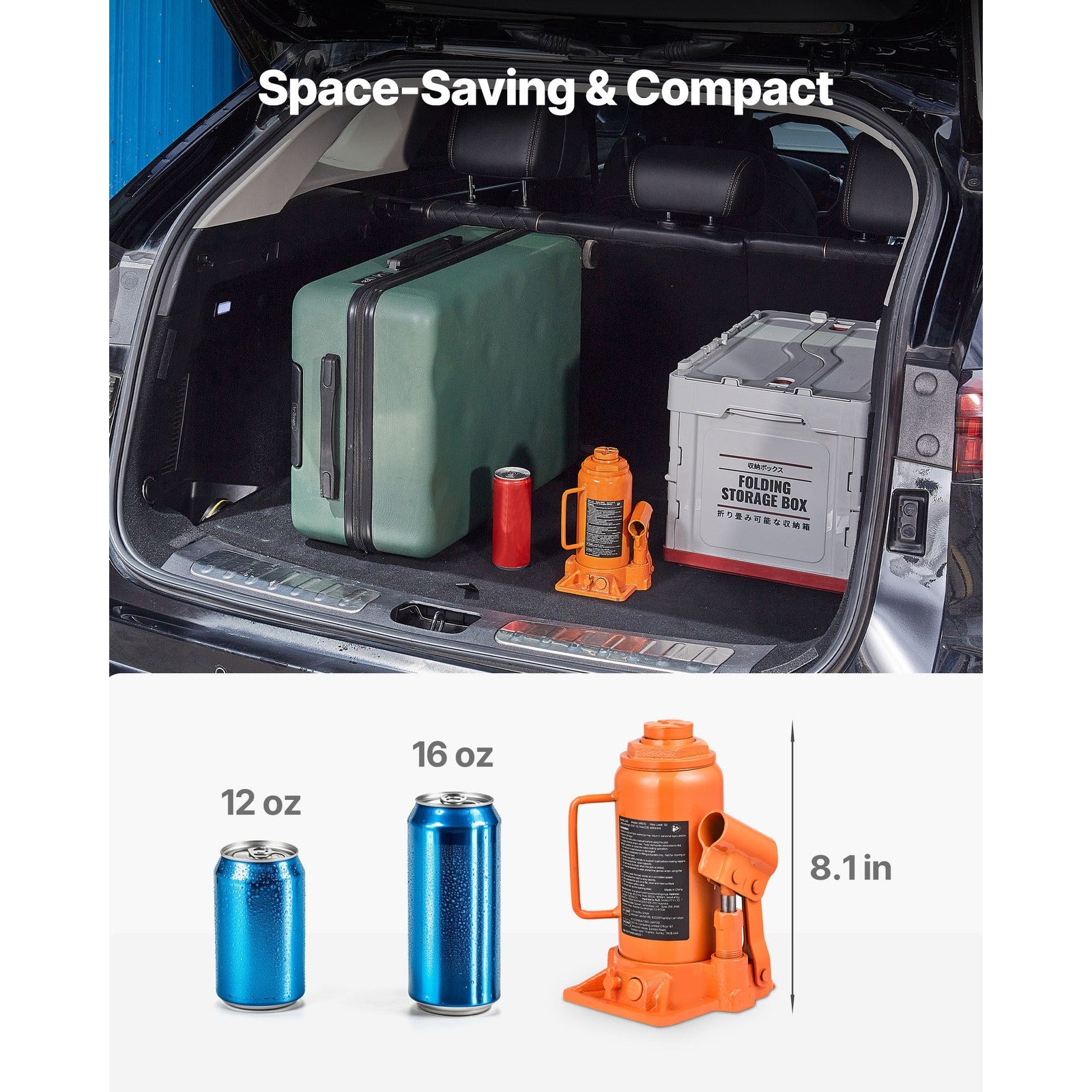 Uimoso Hydraulic Bottle Jack 12 Ton Capacity for Vehicle Maintenance
