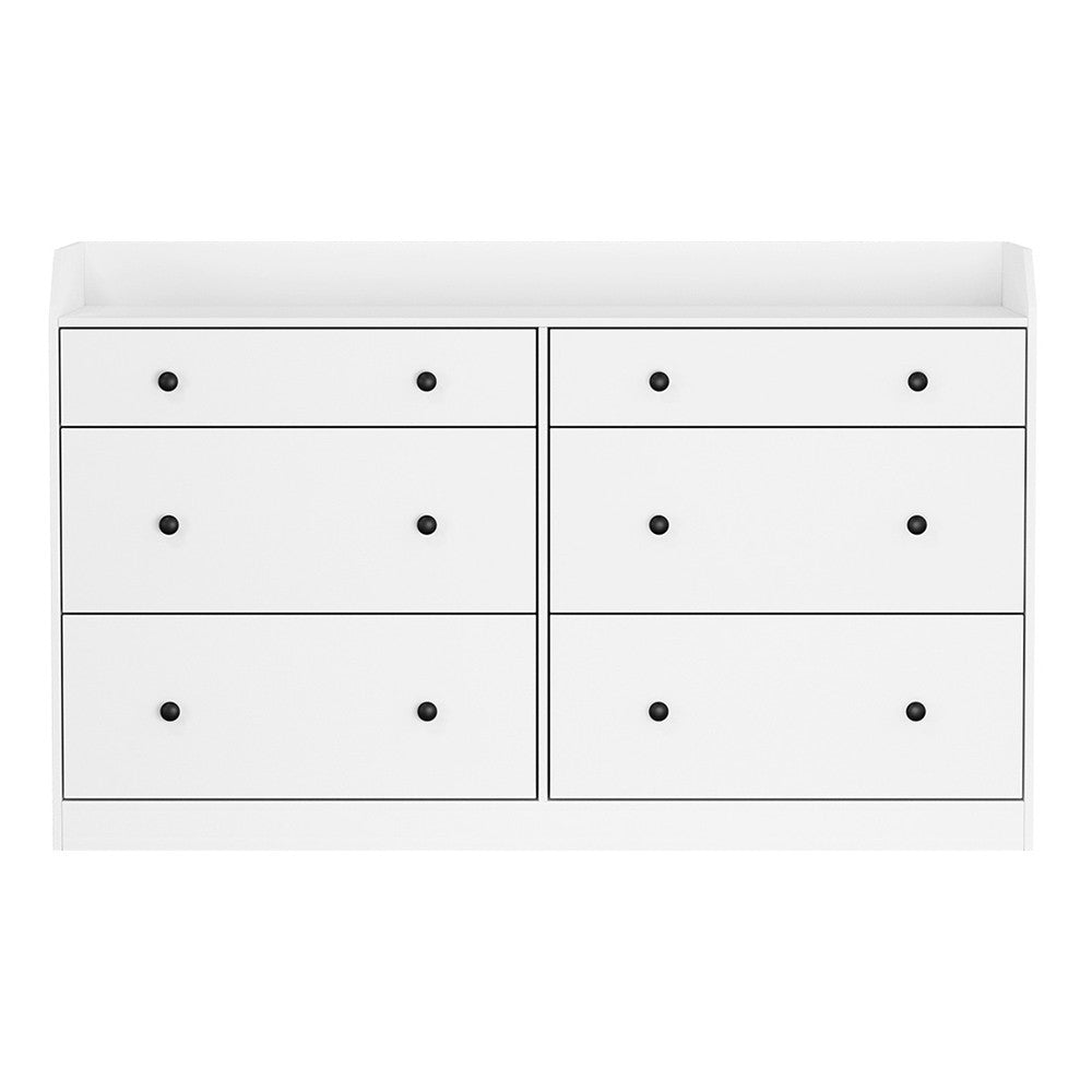 Artiss 6 Drawer Chest Dresser Tallboy Storage Cabinet White