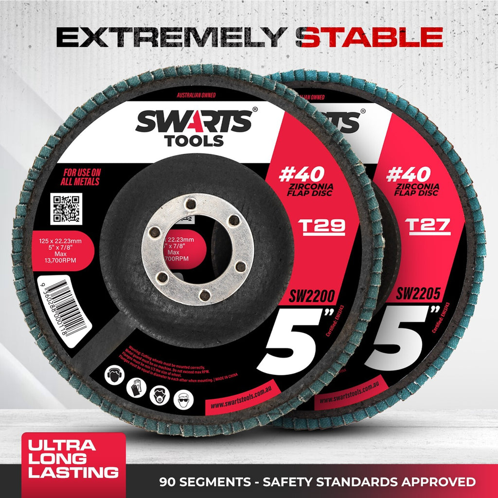 5" 125mm Zirconia Flap Disc – Grinder Sanding Disk for Metal