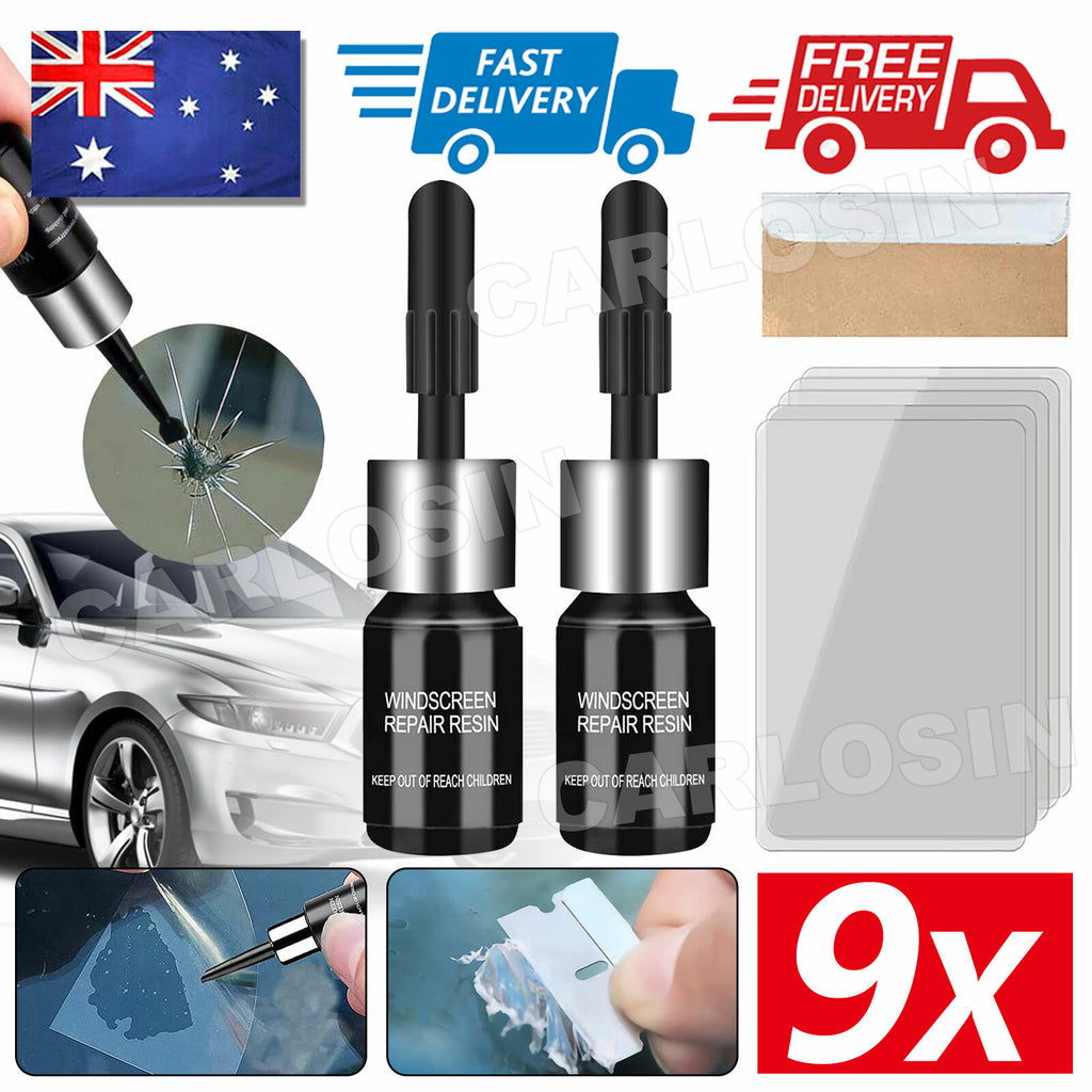 9x Car Windscreen Repair Kit Glass Window Crack Fix DIY Tool