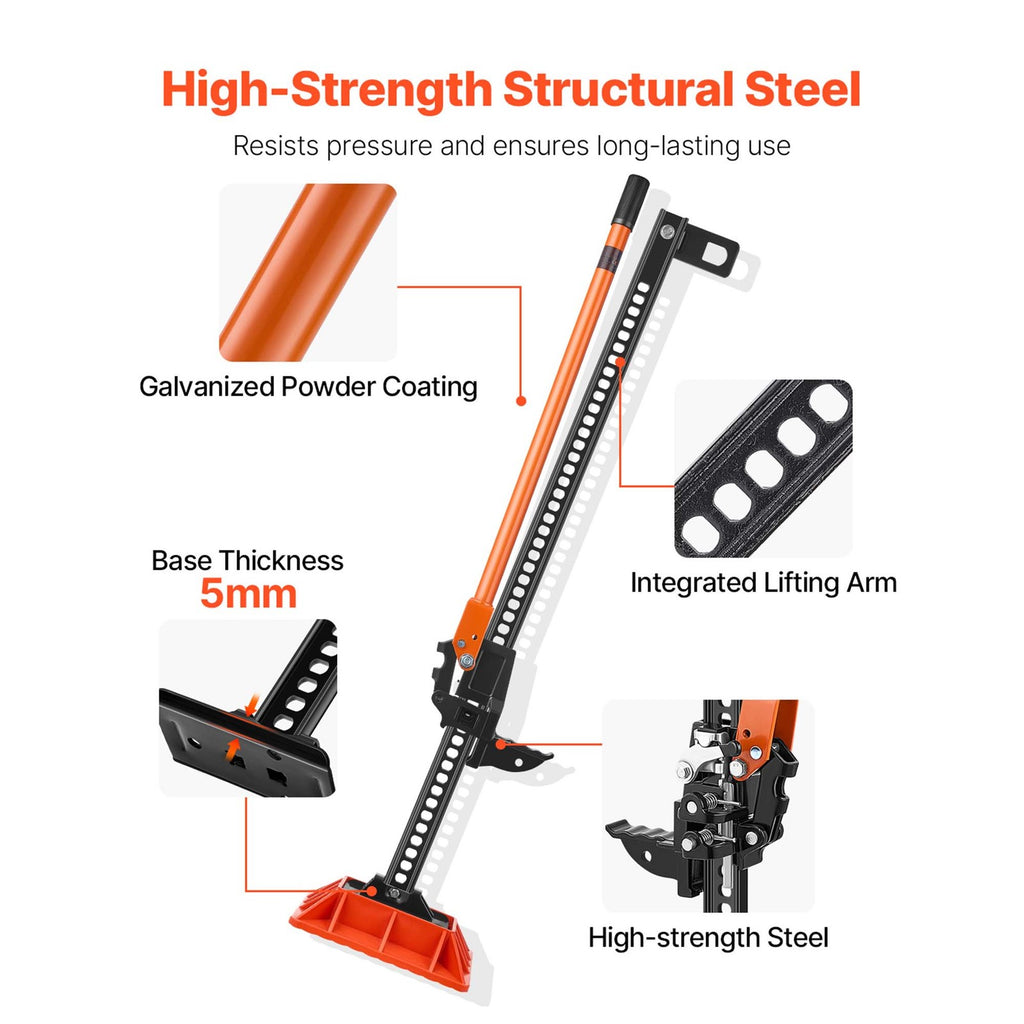 Uimoso 122cm Off-Road Farm Jack Hoist with Base, 3.18 T High Lift for Tractors