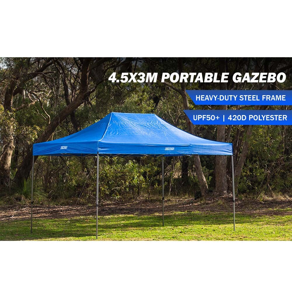 Kings 4.5 x 3 m Portable Gazebo Folding Pop up Heavy-Duty Steel Frame UPF50+