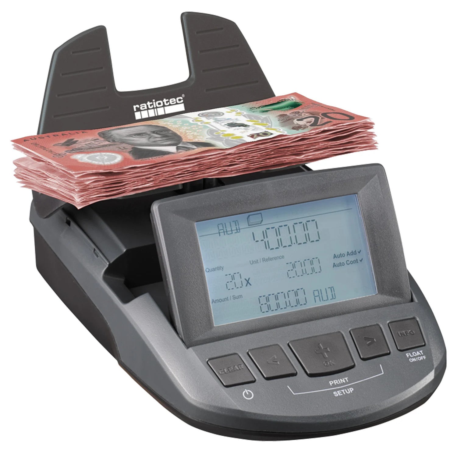 Digital Money Counter Scales for Australian Notes and Coins