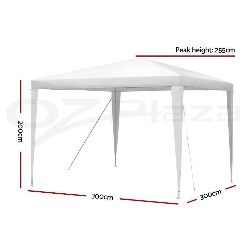 3x3 Gazebo Wedding Party Marquee Tent Outdoor Camping White