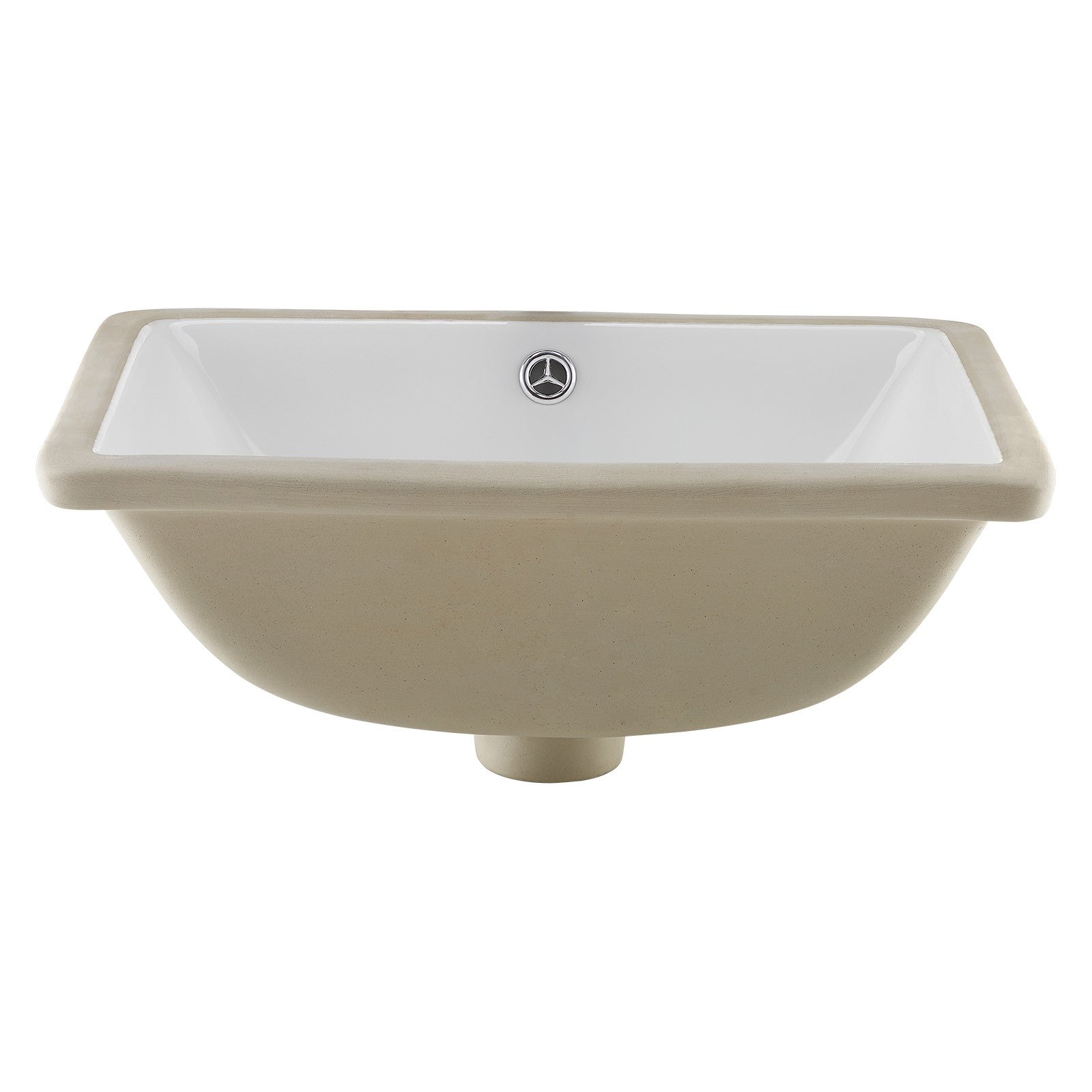 Uimoso Rectangular White Ceramic Undermount Bathroom Sink 460x330 mm