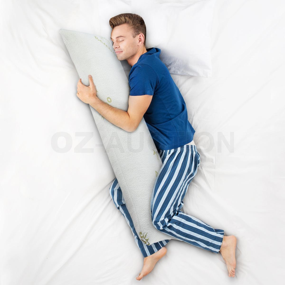 Full Large Bamboo Body Pillow – Memory Foam, Pregnancy & Maternity