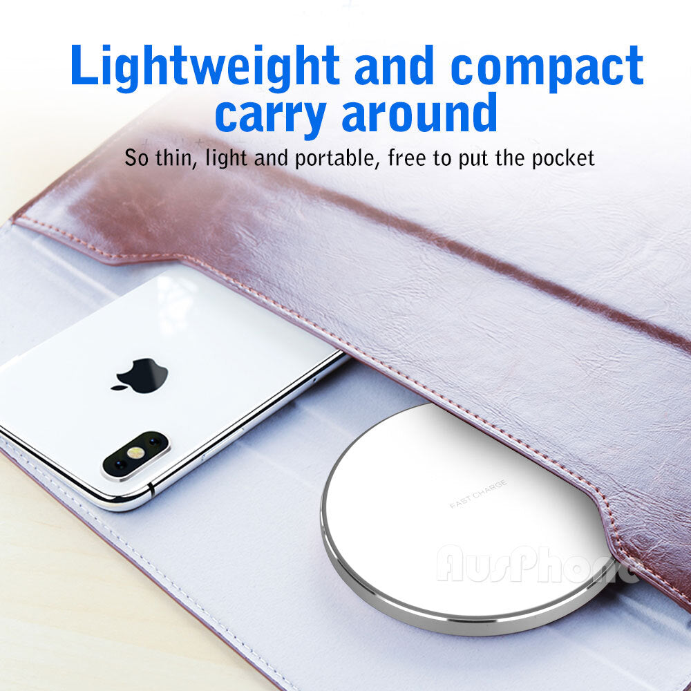 Fast Wireless Charger Pad iPhone 14–17 Samsung S24 S25