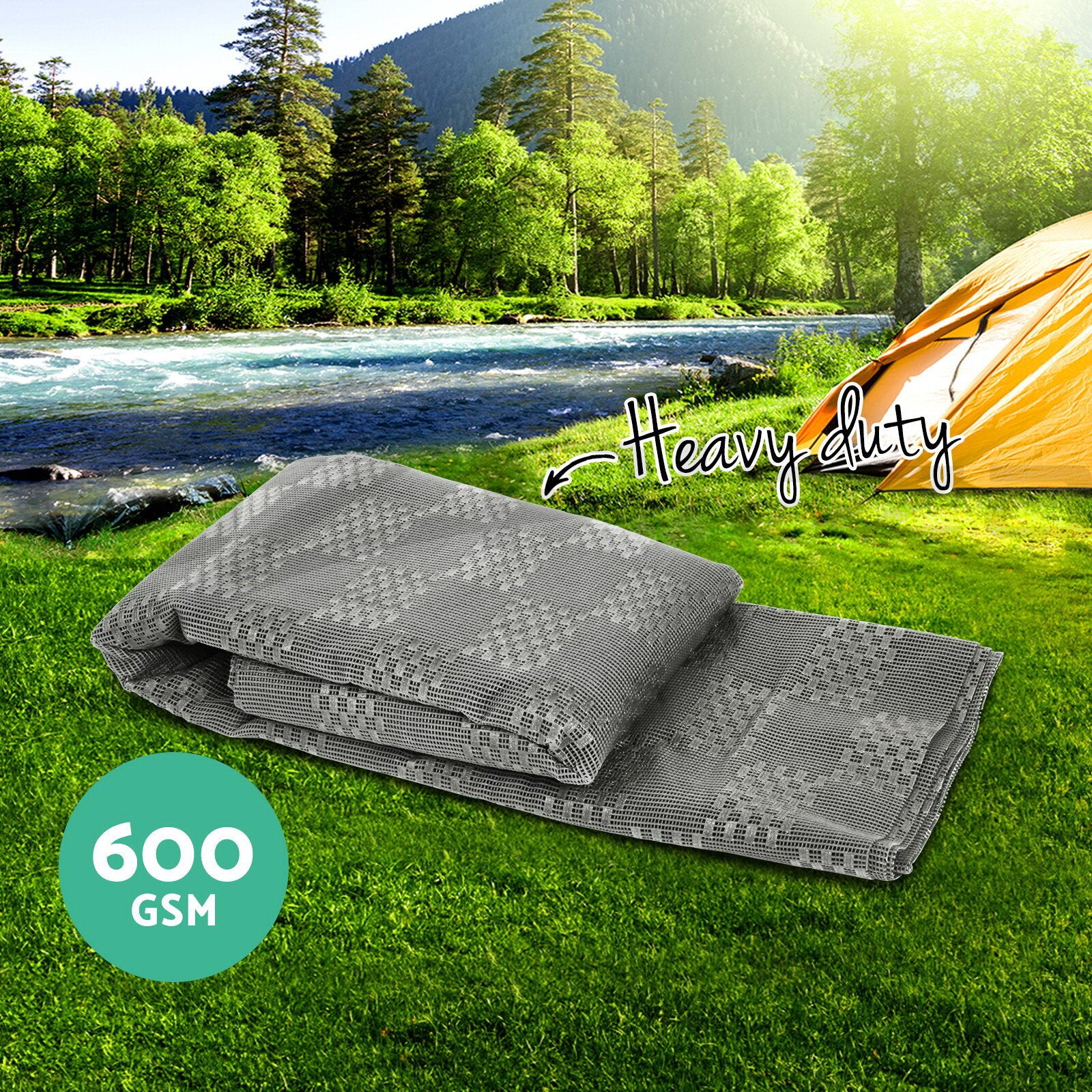 5x2.5M Annex Matting 600GSM Floor Mat Mesh Caravan Camping