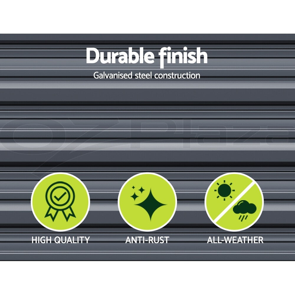 Raised Garden Bed Planter Box Galvanised 240x80x77cm