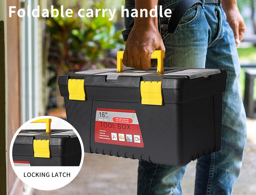 Traderight 3pc Tool Box Set – Lockable Portable Organizer