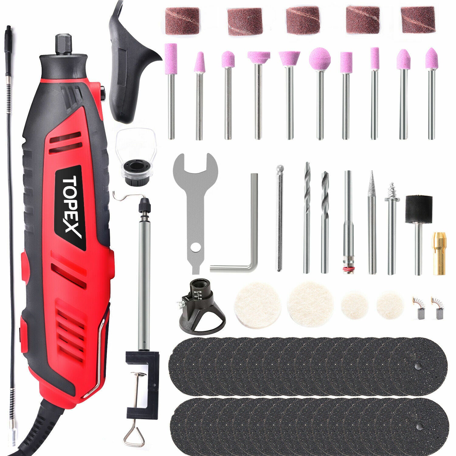 Rotary Tool Set 200W – Heavy Duty Grinder & Polisher with Flex Shaft