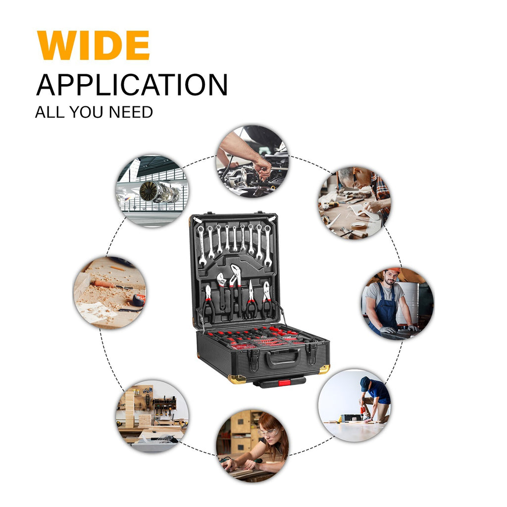 1180pc Tool Set – Portable Toolbox Trolley DIY Hand Tools