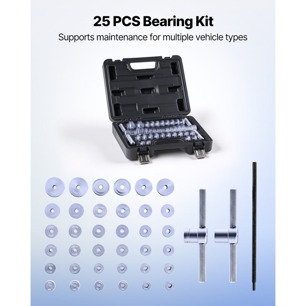 Uimoso Bearing Press Kit Bushing Bearing Seal Driver Removal Tool Set 25Pcs Case