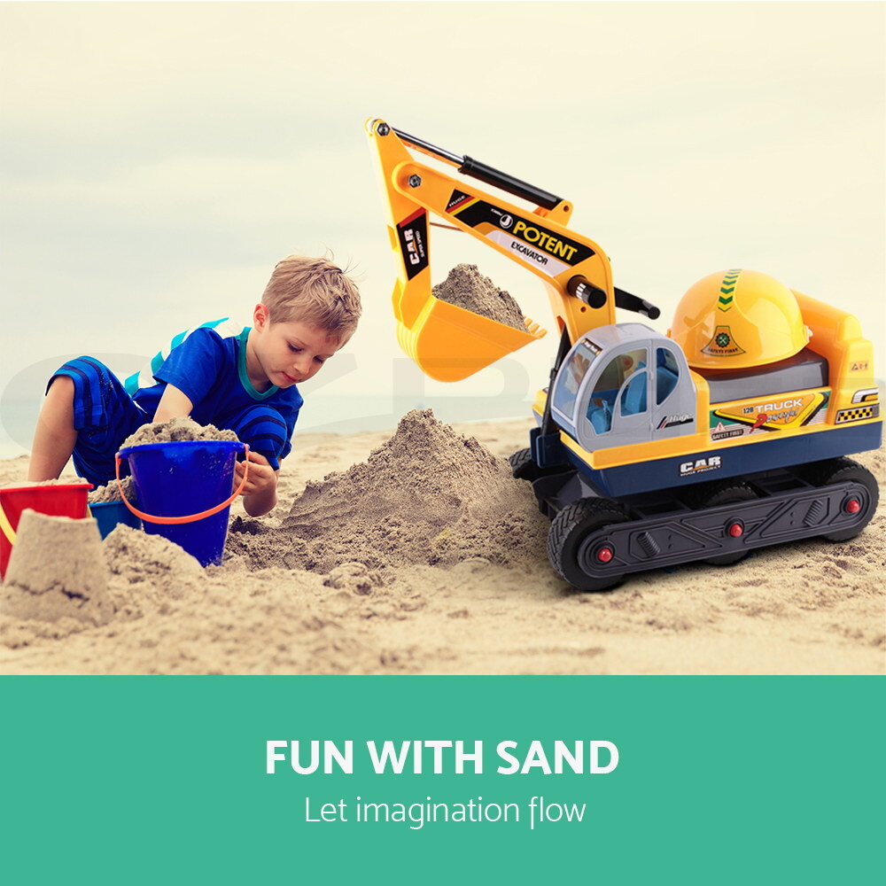 Kids Sandpit Toys Ride On Digger Bulldozer Excavator