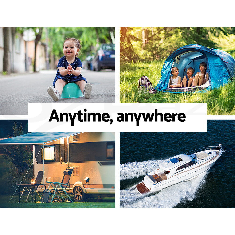 Weisshorn 20L Portable Camping Toilet Flush Outdoor Potty Caravan Travel Boating