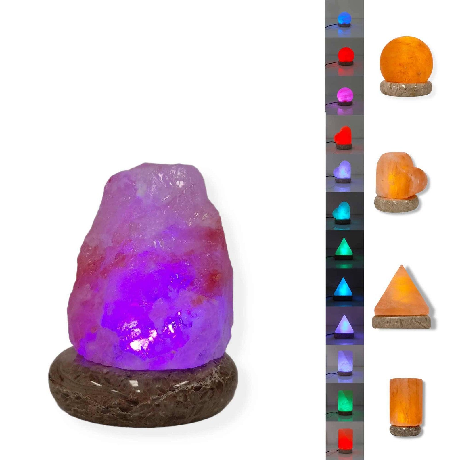 USB Himalayan Salt Lamp with Colour Changing LED Light
