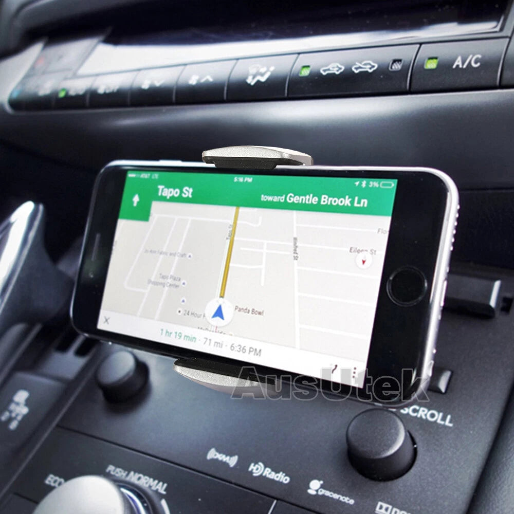 360° Car Mobile Phone Holder CD Slot Mount Stand For Apple iPhone 17 Samsung S25