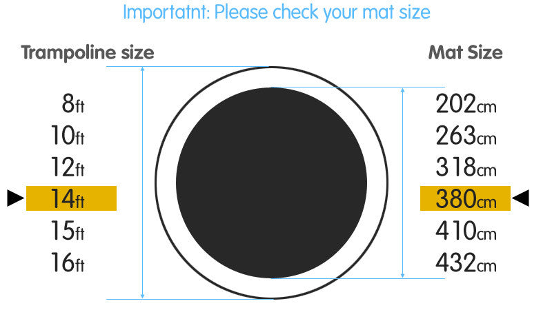 14ft Round Trampoline Mat Replacement for Outdoor Use