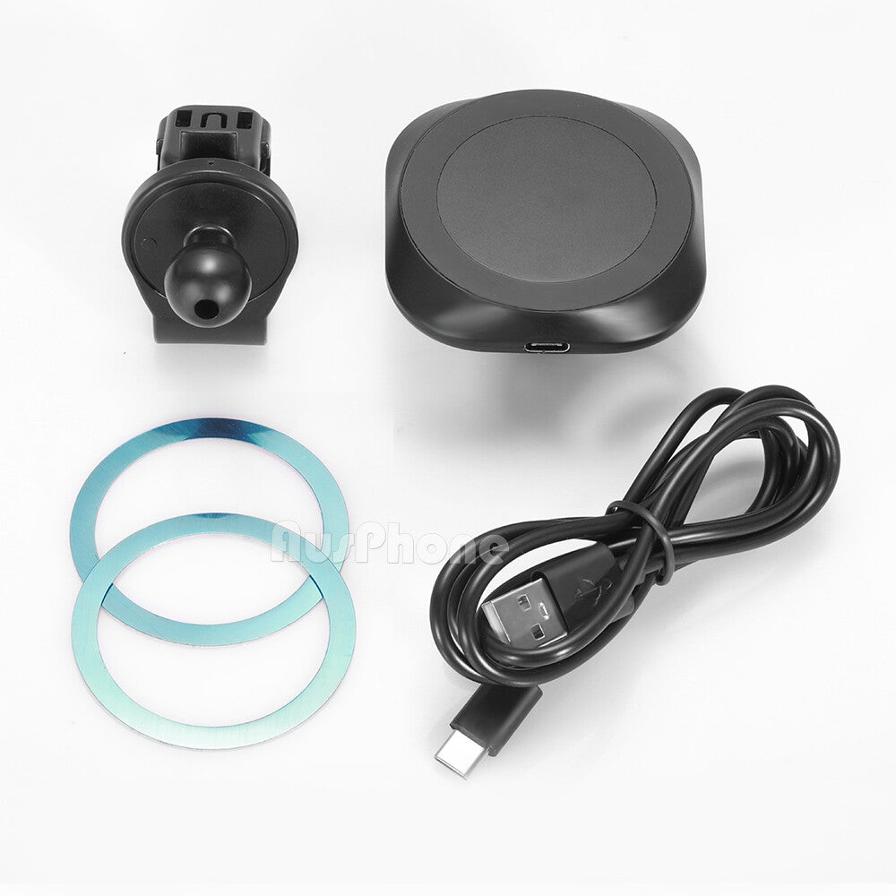 15W Magnetic Car Phone Holder Wireless Charger for MagSafe iPhone