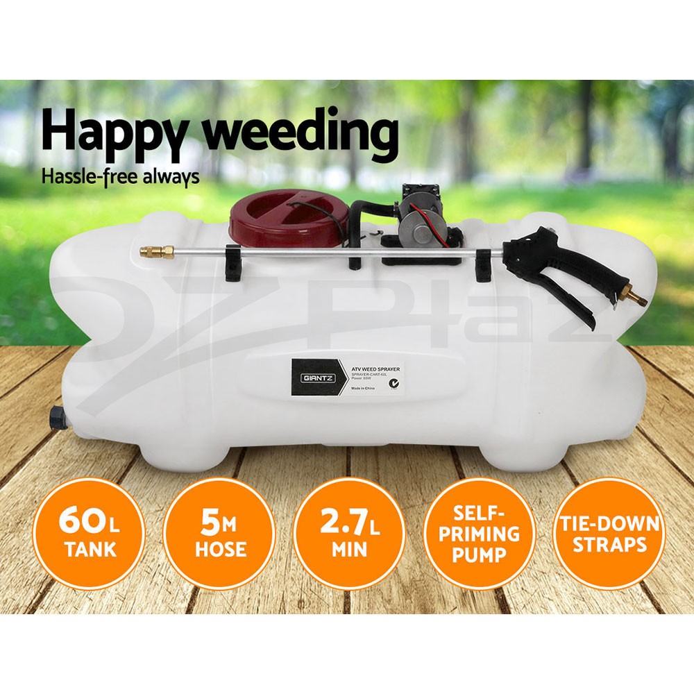 60L Spot Weed Sprayer 12V Pump Tank 1.5m Boom Farm
