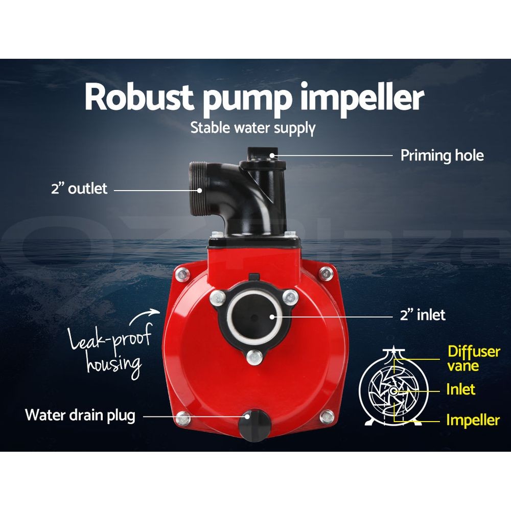 2" High Pressure Petrol Water Pump 8HP Transfer Fire Irrigation