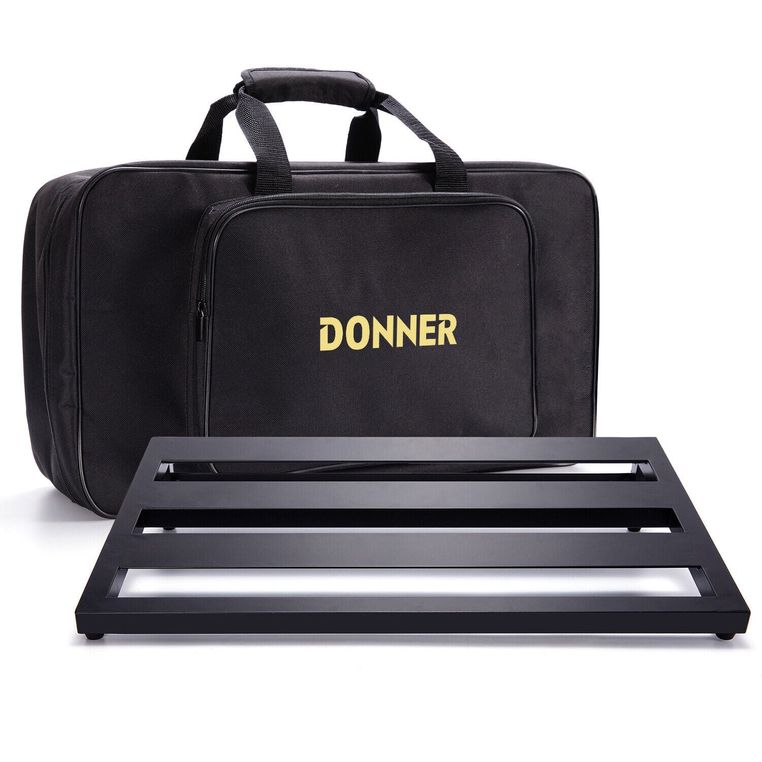DONNER Aluminium Effects Pedal Board with Patch Cable & Carry Bag