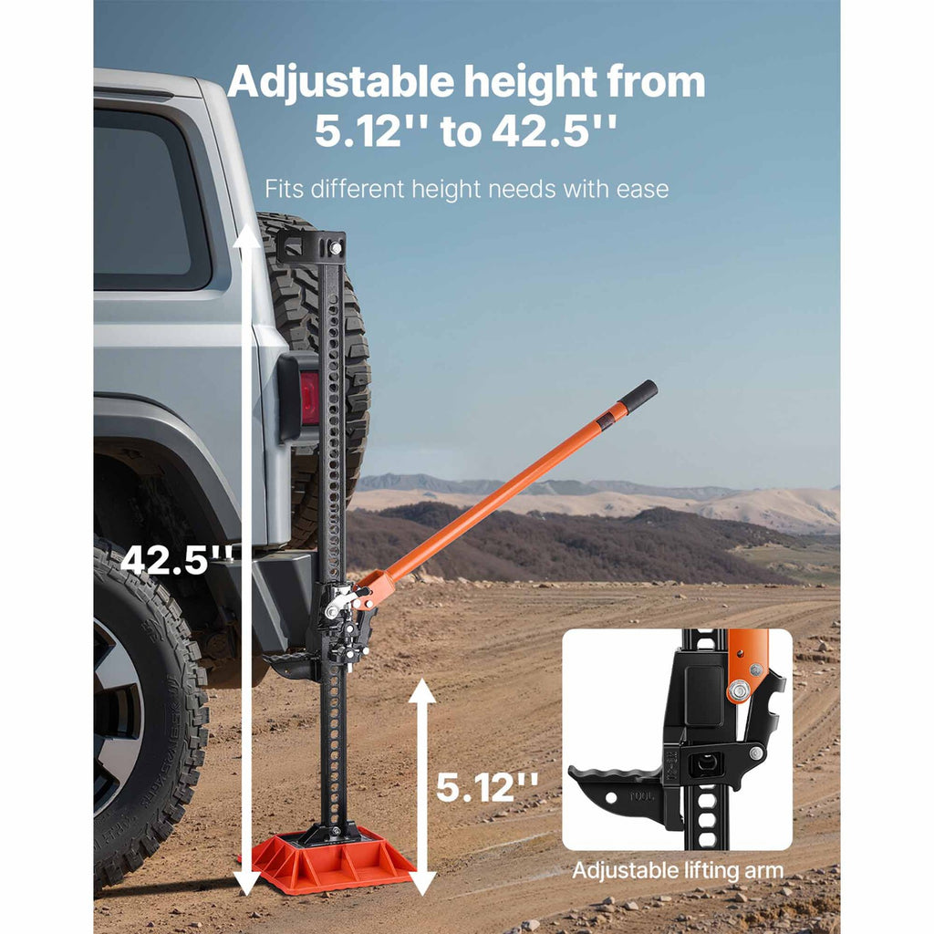 Uimoso 122cm Off-Road Farm Jack Hoist with Base, 3.18 T High Lift for Tractors