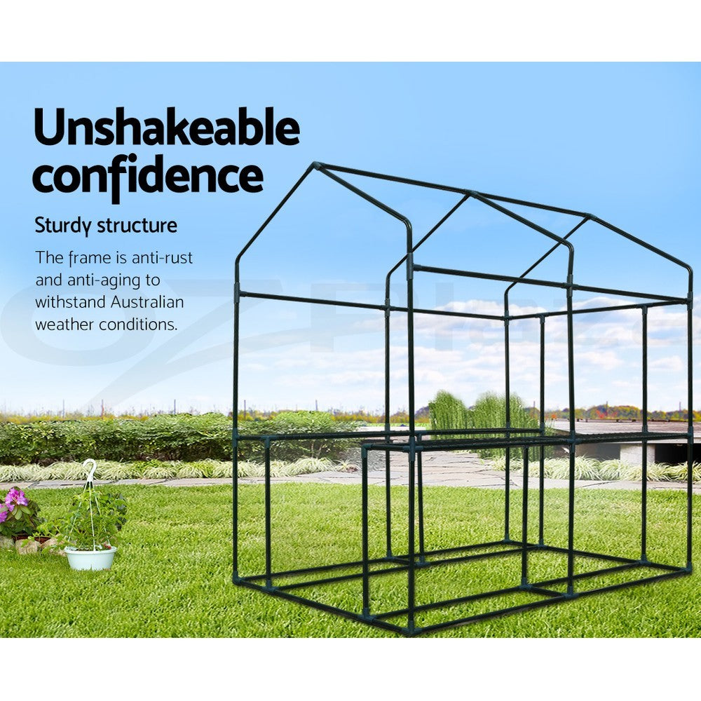 Walk-In Greenhouse Tunnel 4 Shelves Plant 1.9x1.2x1.9m