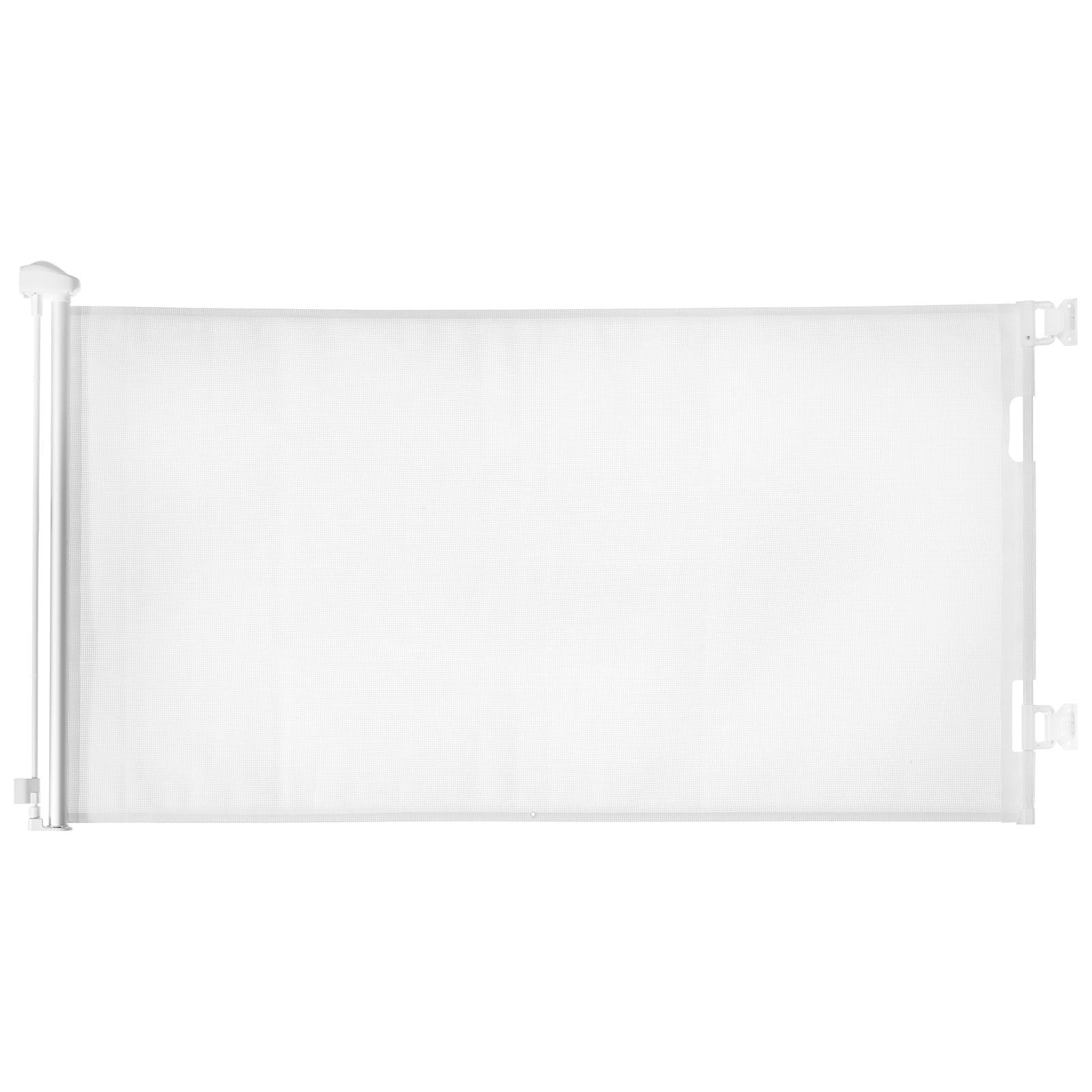 Uimoso Retractable Mesh Gate for Pets and Babies, 1430 mm W, 795 mm Tall, White
